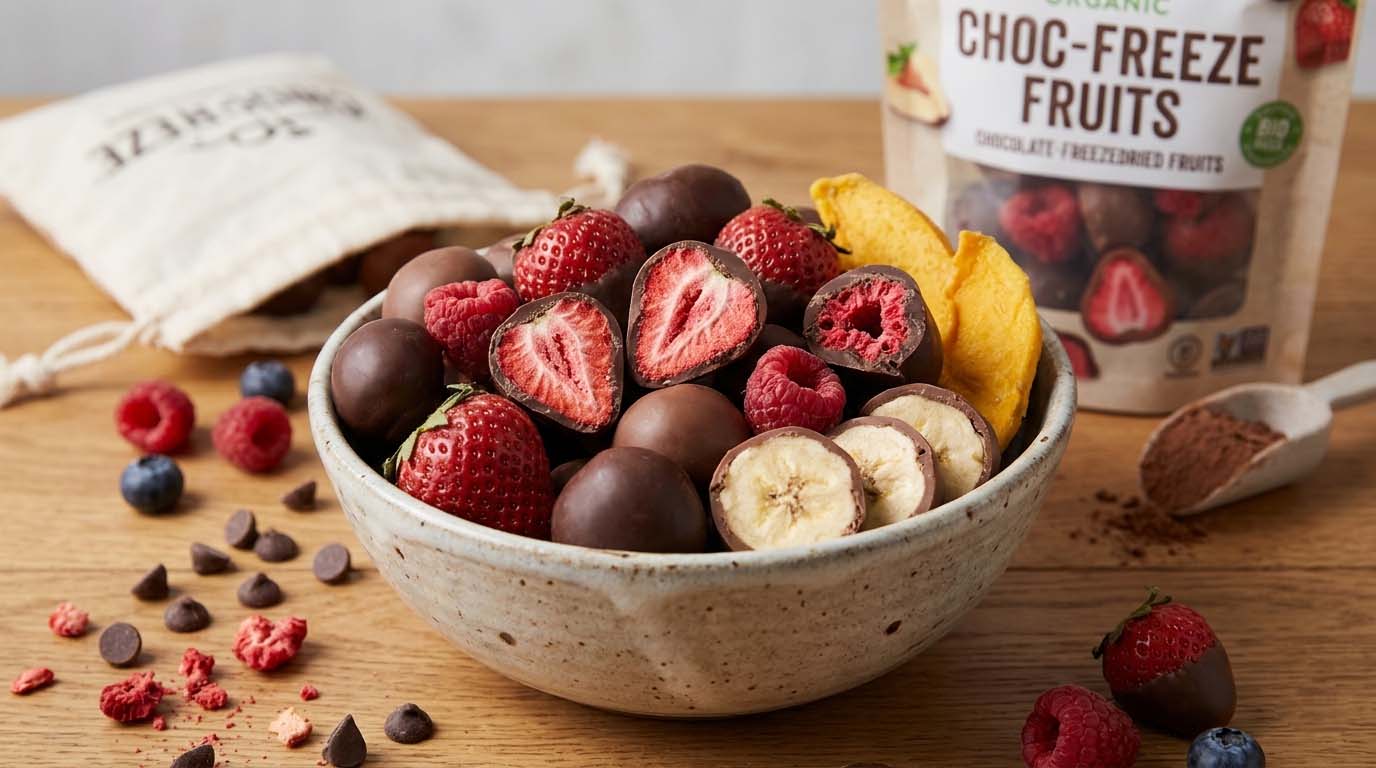 chocolate covered freeze dried fruit