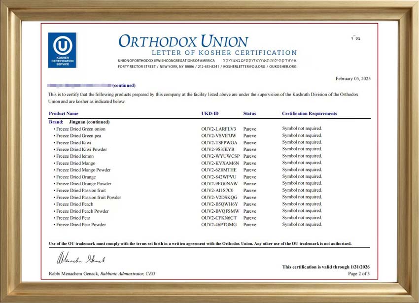 our certificates 4