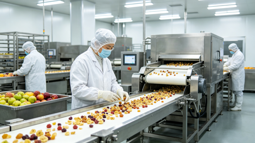 freeze dried fruit manufacturing factory