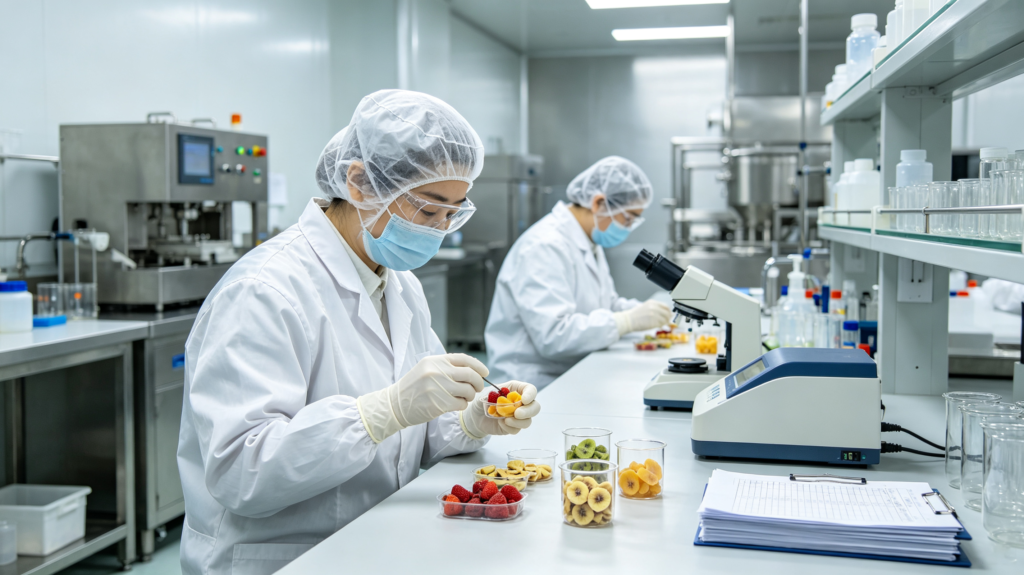 industrial freeze‑drying production process of fruits